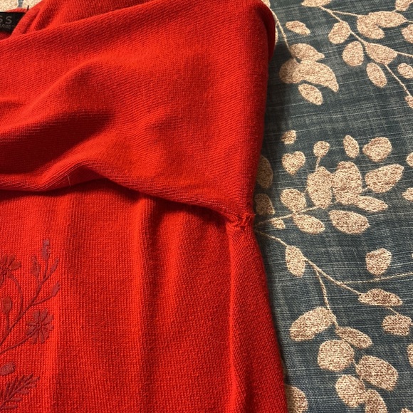 Express Red short length button down sweater - Picture 9 of 10